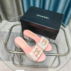 CC 25 Sandal Heel 5cm Tweed Mop