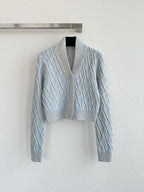 Fendi 25 Short Coat Light Blue Wool 0033
