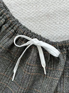 Miu Miu 25 Patterned Rope Skirt Gray Wool Viscose