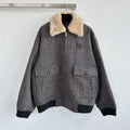 Miu Miu 25 Jacket Gray Beige Wool Viscose