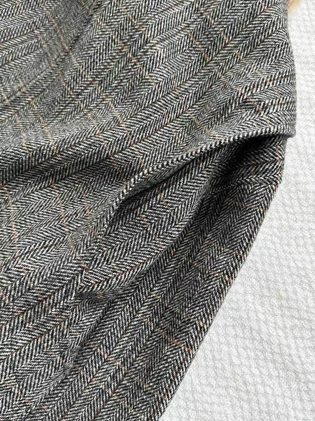 Miu Miu 25 Jacket Gray Beige Wool Viscose