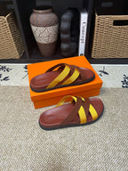 HM Men's Kazimir Brown Yellow Calfskin 595507