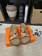 HM Men's Kazimir Moss Green Orange Calfskin 595568