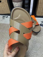 HM Men's Kazimir Moss Green Orange Calfskin 595568