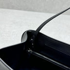 The Row 2025 Peggy Clutch 28cm Black Leather
