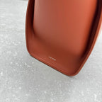 The Row 2025 Marlo 12 Bag 30cm Reddish Brown Leather