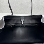 The Row 2025 Alger Bag 39cm Black Cowhide