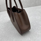 The Row 2025 Alger Bag 39cm Dark Brown Cowhide