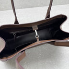 The Row 2025 Alger Bag 39cm Dark Brown Cowhide