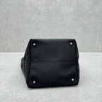 The Row 2025 Large N/S Park Tote Bag 43cm Black Leather Canvas