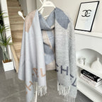 CC Scarf 200 CM In Beige Mix Grey Cashmere 405496
