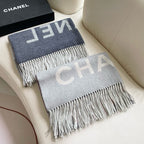 CC Scarf 200 CM In Grey Beige Cashmere 422835