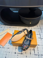 LV Ballerine Romy LV x TM Black with Monogram Multicolore Leather 218914