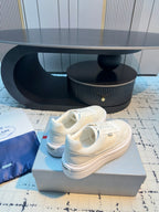 Prada 25s  Platform Sneakers White Cowhide 538421