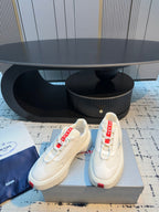 Prada 25s  Platform Sneakers White Cowhide 538423