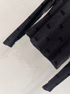 Miu Miu Long Sleeve T-shirt Black Cotton