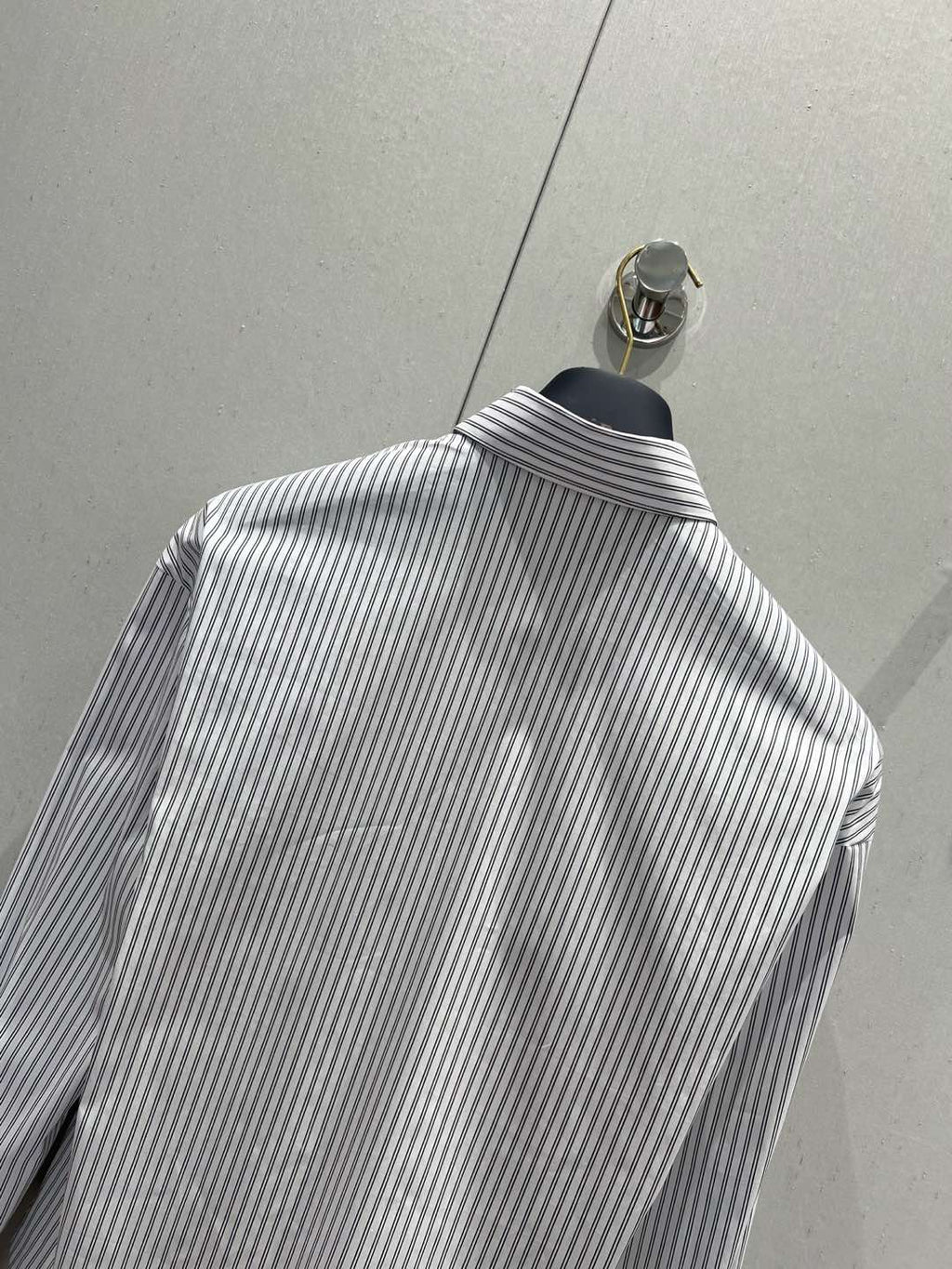 LV 25 Striped Short Long-Sleeved  Shirt Black White  209245