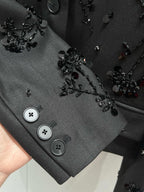 Miu Miu Short Suit Jacket Black Chemical Fiber