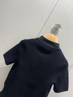 Miu Miu 25 Short-sleeved Knit Sweater Black Viscose