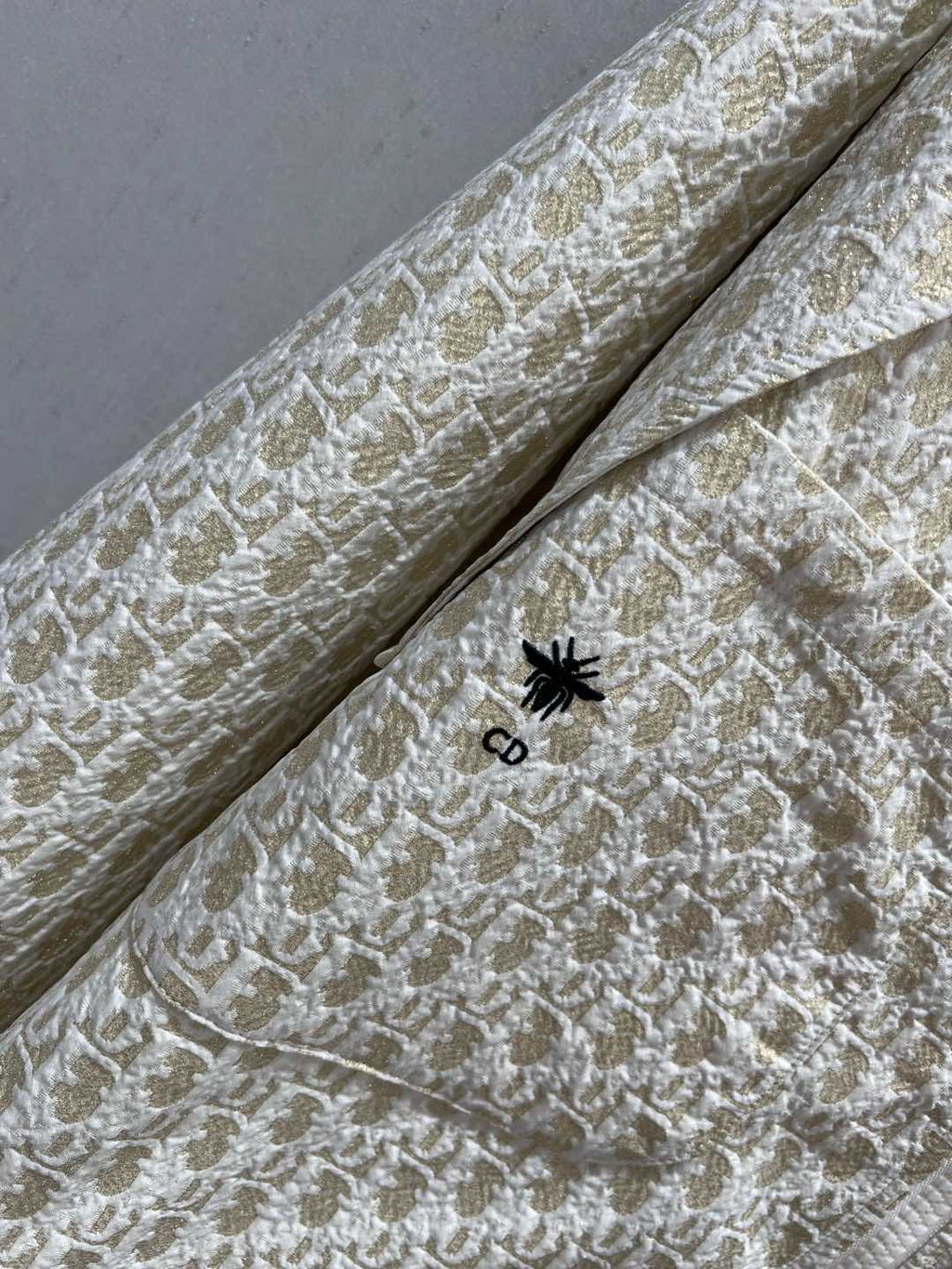 CD 25 Monogram Jacket Beige Polyester