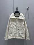 CD 25 Monogram Jacket Beige Polyester