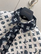 LV 25 Logo  Shirt Black White 210661