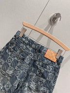 LV 25 Denim Short Blue Cotton 212285