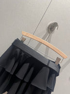 Loewe 25 Mini Skirt with Belt Black Polyester Fiber 215388