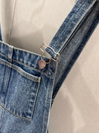 Prada 25 Denim Overall Dress Blue Cotton 215746