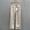 CD 2025 Pattern Straight Pants Beige Cotton 216928
