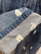 Loewe 25 Diamond Hole Straight Jeans Blue Cotton 217426
