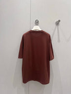 Loewe 25 Round Neck Short-sleeved T-shirt Brown Polyester Fiber 218147