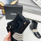 CC 25 latest low-top boots pearl black patent leather 459470