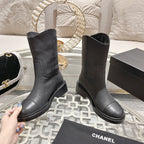CC Ankle Boots 40mm Black Cowhide