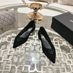 CC 25C Ballet Flats Black Suede 213337