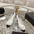 CC 26s High Heels Pump 85 White Black Patent Leather 627003