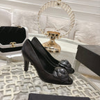 CC 26s High Heels Pump 85 Black Sheepskin 627010