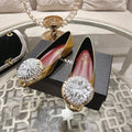 CC 26s Floral Ballet Flats Gold Sliver Sheepskin 627024