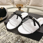 CC 26s Chunky Heel Sandals White Mesh Sheepskin 627066