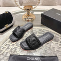 CC 26s Platform Slippers Black Sheepskin 627069
