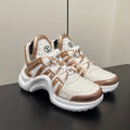 LV Archlight Sneaker 50mm White Mix Metallic Bronze Monogram Cowhide