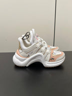 LV Archlight Sneaker 50mm White Mix Pastel Pink Monogram Jacquard Fabric