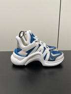 LV Archlight Sneaker 50mm White Mix Dark Blue Monogram Jacquard Fabric