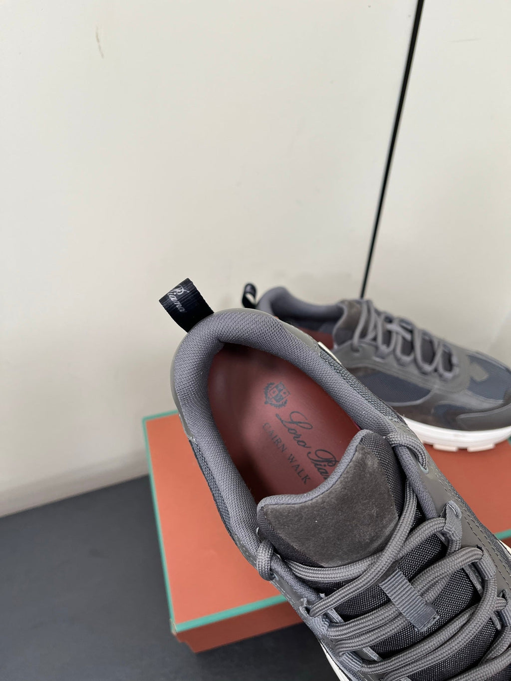 LP Cairn Walk Sneaker Spanish Gray Calfskin and Fabric 210922