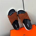 HM Infra Slippers Brown Cowhide 315081