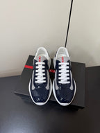 PRA 26S Casual Sneakers Gray Dark Blue Patent Leather 618929