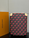 LV 2025 Horizon 55 Cherry Suitcase Brown Red Canvas Cowhide 273839