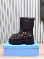 PRA Martin boots dark chocolate brown sheepskin 443645