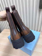 PRA Martin boots dark chocolate brown sheepskin 443648