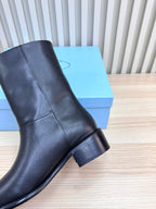 PRA latest mid-length boots black sheepskin 443659